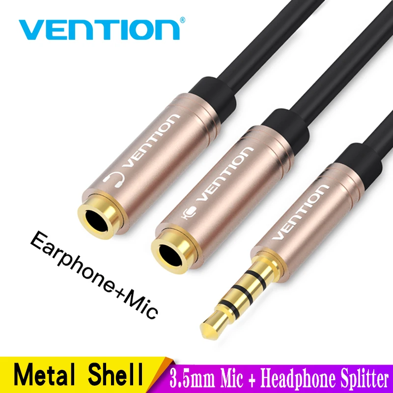 

3.5mm Mic+Headphone Splitter Audio Cable 3.5mm splitte Aux Cable Cord for Computer Microphone Cellphone splitter for headphones
