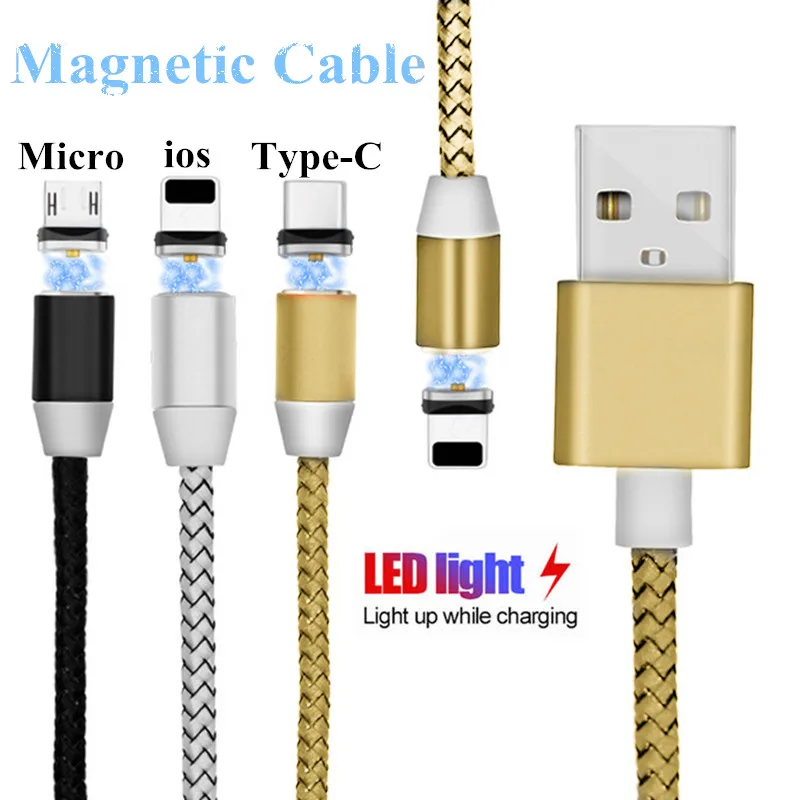 USB кабель для быстрой зарядки магнитный iphone Sony Xiaomi Redmi 4X 4A 5A 5 Plus Mi 9 8 A1 5X Note S2 6 6A PRO