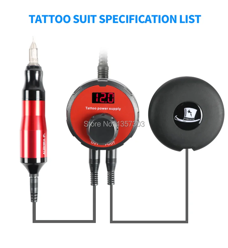 Mais vendido rotativa caneta tatuagem conjunto caneta