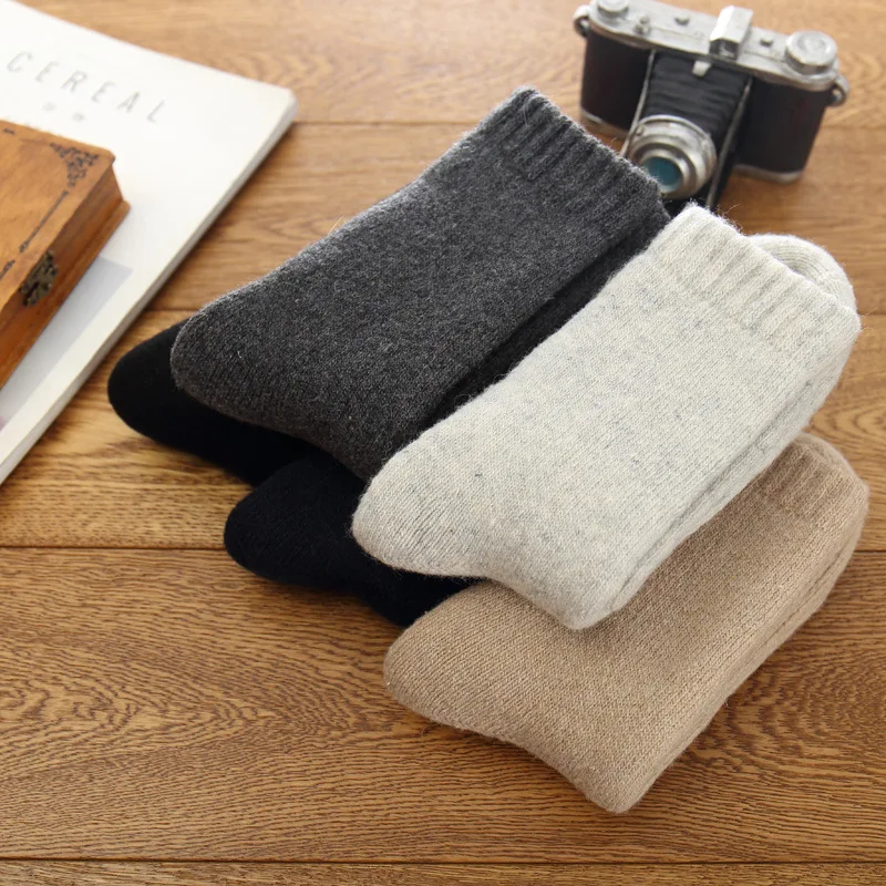 High Quality Socks Big Size Super Thick Men's Wool Socks Winter Thermal Warm Socks Comfortable