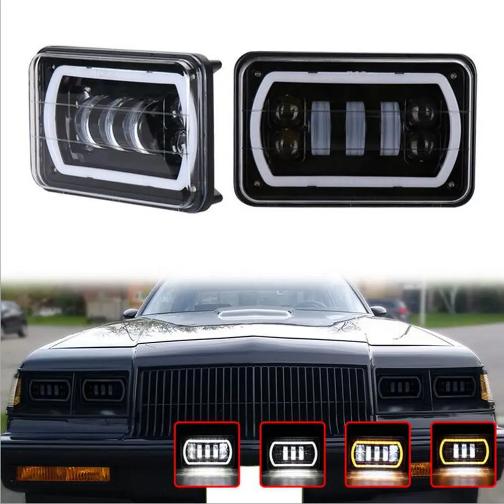 

2Pcs 55W Auto Spot Light for Jeeps Van Trucks Off-road Lighting Square Replacement Led DRL Driving Light 5x7 6x7"