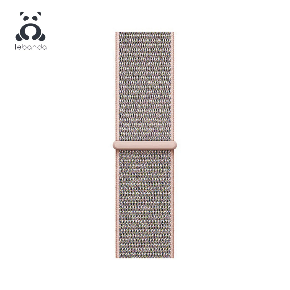 Lebanda Sport loop для apple watch 5, 4, 3, 2, 1, ремешок для iwatch 38, 40, 42, 44 мм, тканый нейлоновый ремешок, Аляска, синий - Цвет ремешка: Pink Sand