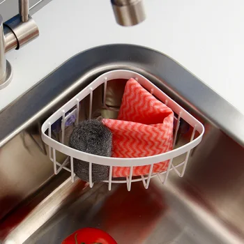 

A1Kitchen racks scouring cloth dish cloth sink drain rack suction cup hanging basket triangle storage rack corner frame wx824175