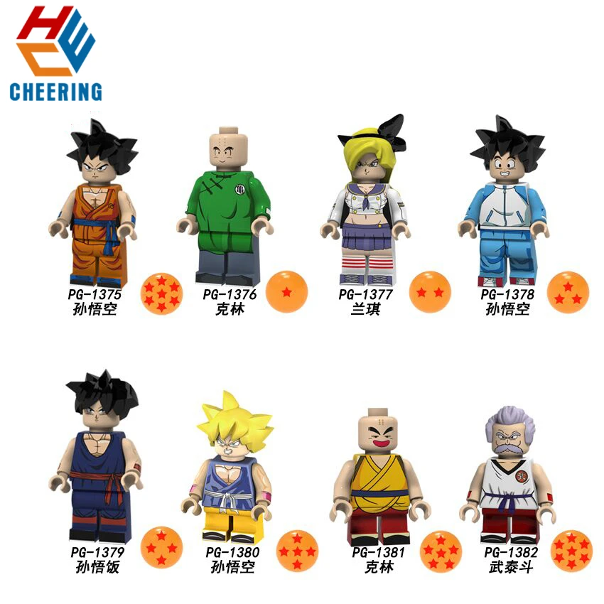 

Single Sale Building Blocks Black Balls Z Goku Krillin Lunch Son Gohan Wu Taidou Figures Bricks Gift Toys for Children PG8167