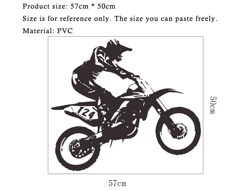 Мотоцикл гонщик стикер на стену для мальчика детская комната спальня исследование личности украшения наклейки обои ручной резной наклейки