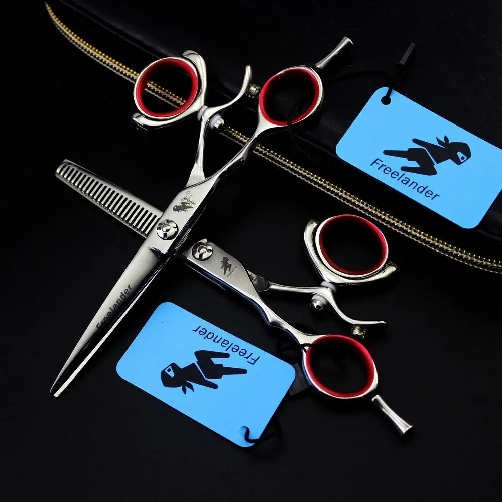 

Freelander Left Hand 5.5 inch Barber Hairdressing Scissors Cutting Shears Thinning Scissors Professional Hair Scissors