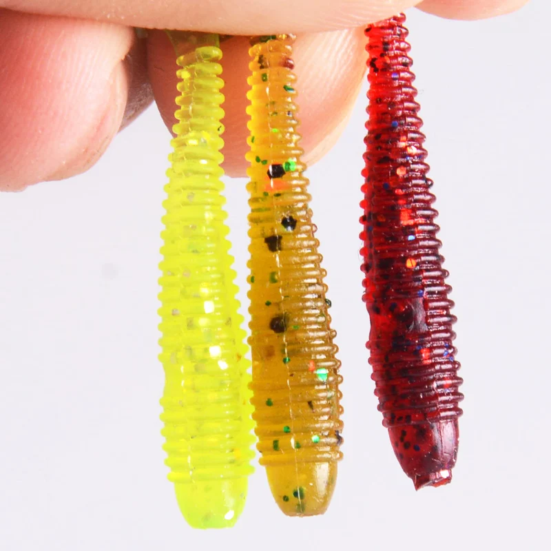 Fishing lure 20pcs/lot 0.5g 3.8cm Fishing Soft Bass Bait Wobblers Silicon Lure Jig Head T tail Artificial Fake Bait SwimBait