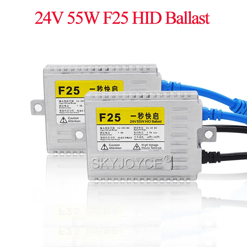 24V 55W Truck Boat Headlight HID Xenon Kit 55W F25 HID Ballast 5500K Fast Bright Xenon H1 H7 H11 HB3 HB4 9012 D2H Headlamp Bulb  (7)