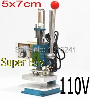 

Hot foil stamping machine and leather debossing machine 2 in 1 combo, 7x5cm 110V with USA plug