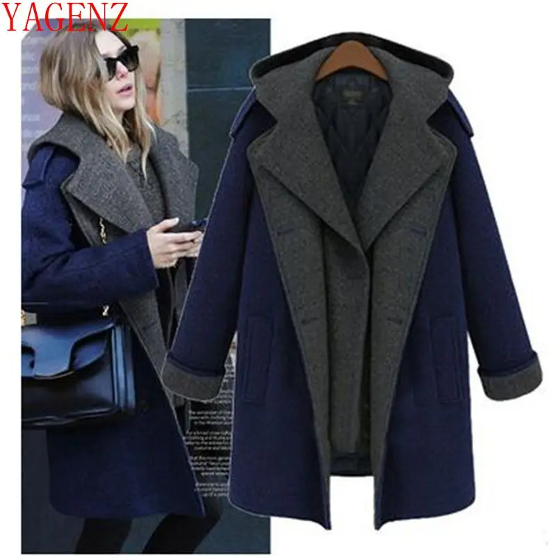 Europe Winter woman coats 2018 Fashion Imitation wool coat women New Large size women Warm