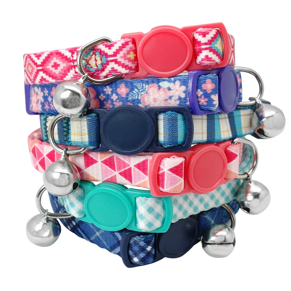 Quick Release Kitten Cat Collar Personalized Pet Puppy Cat Collars With Bell Cat Tag Collar Safety Adjustable For Small Dog Cats Quick Release Kitten Cat Collar Personalized Pet Puppy Cat Collars With Bell Cat Tag Collar Safety Adjustable For Small Dog Cats