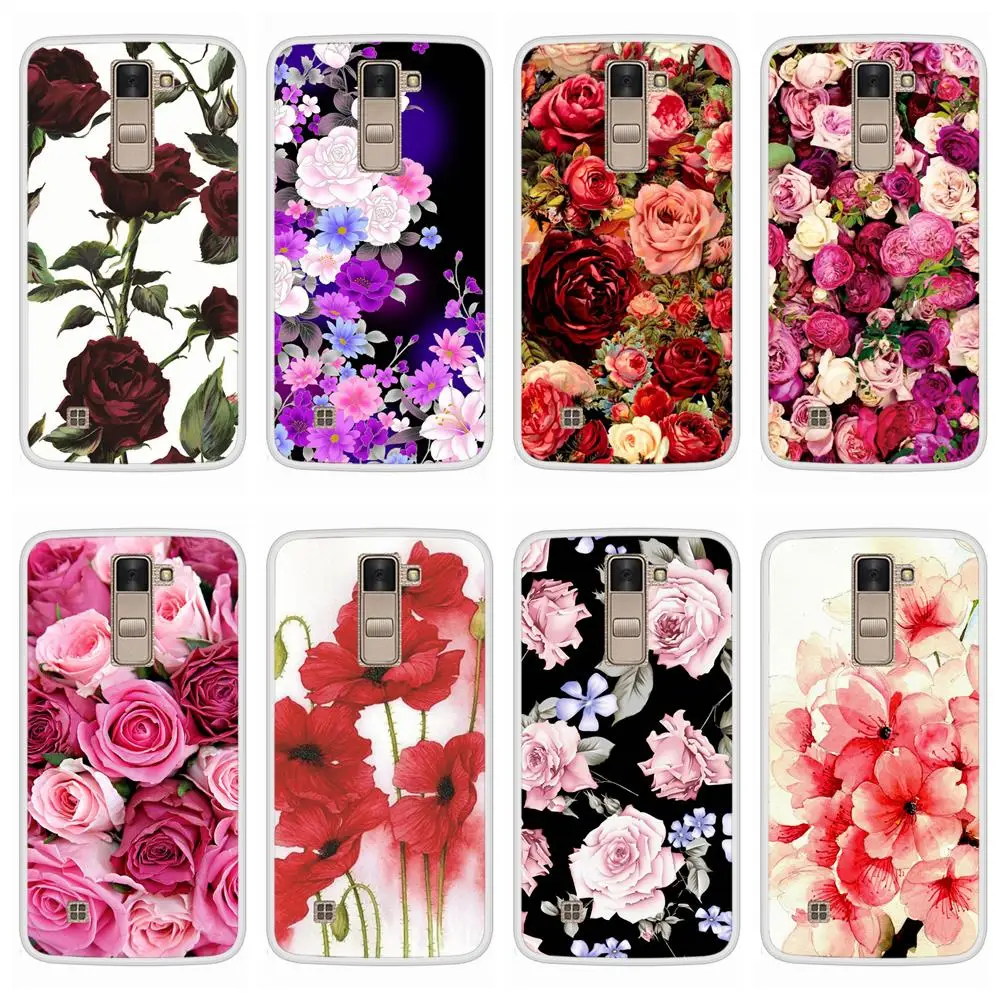 

Phone Case For LG K8 2016 Soft Silicone TPU Floral Flower Pattern Paint For LGK8 2016 Case Cover
