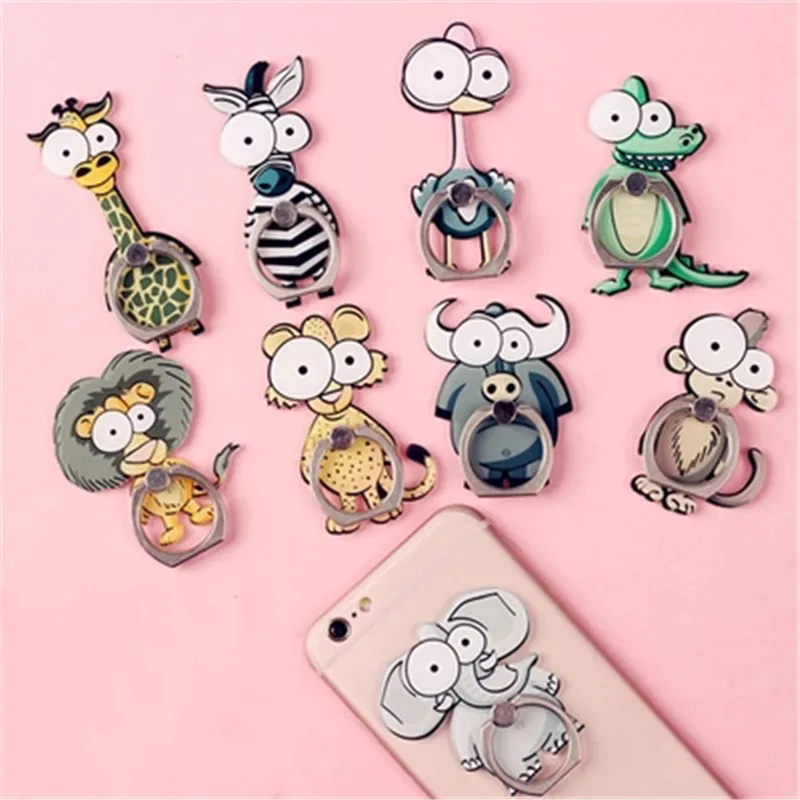 

Cartoon Animal Finger Ring Holder Universal Smartphone Stand Mount Support 360 Degree Rotation for IPhone10 Xiaomi Samsung