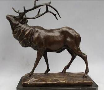 

Antique bronze Pure Copper Brass Western Art Cobre Elk copper decoration bronze factory