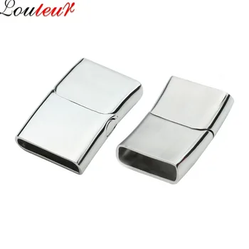 

LOULEUR Inner Size 16*4mm Stainless Steel Magnetic Clasps For Leather Bracelet Cord End Caps Necklace Connectors Jewelry Making