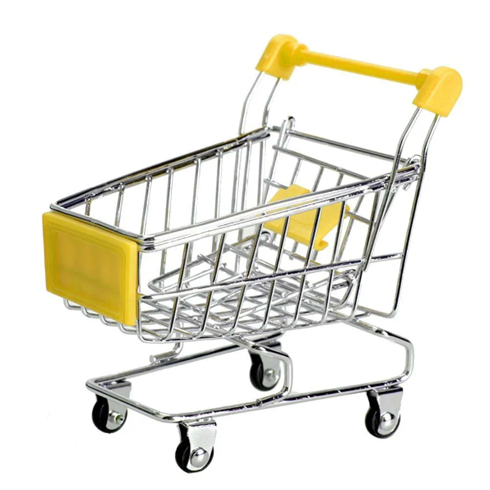 

Mini Shopping Cart Supermarket Handcart Shopping Utility Cart Mode Storage Toy