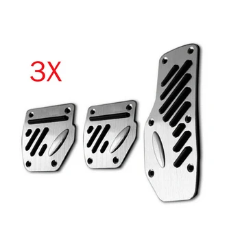 

3pcs Car Auto Gas Accelerator Brake Clutch Foot Pedals Pad Accessories Set Kit