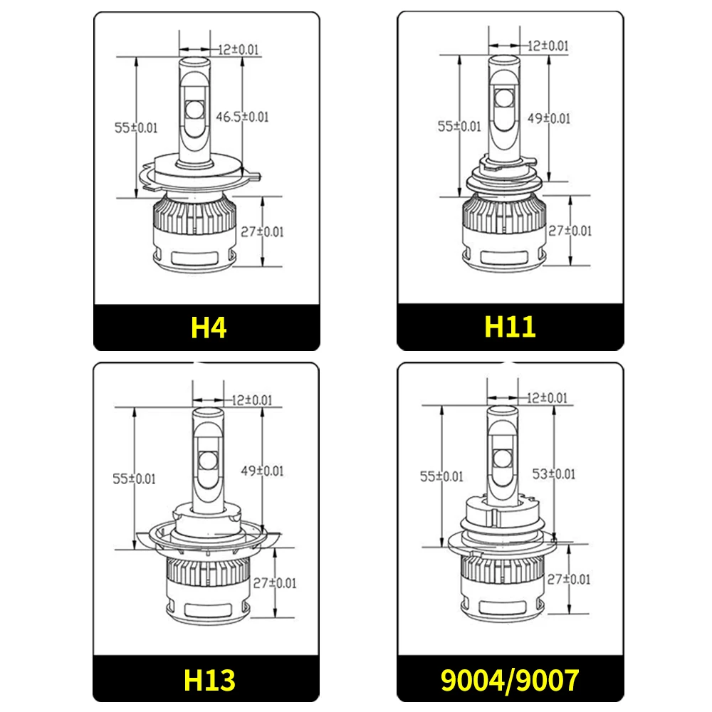 TC-X XHP70 H1 H3 H7 светодио дный лампы H4 H11 D2S D4S светодио дный s фар для автомобиля диод лампы 9005 9006 9007 H13 светодио дный авто лампы для HB3 4 5 чип