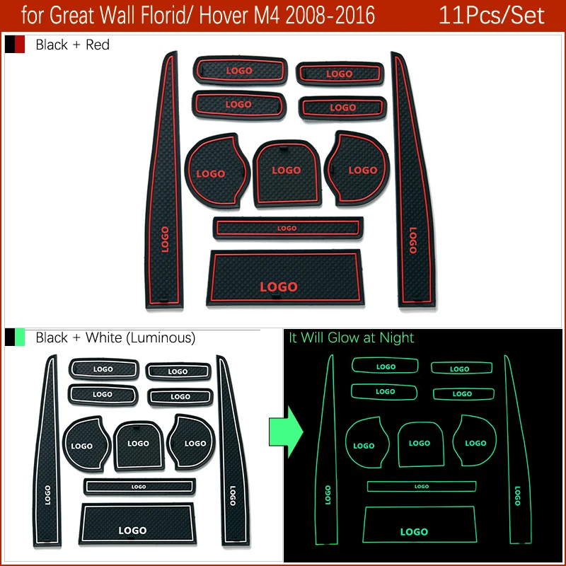 Противоскользящие резиновые ворота слот чашки коврик для Great Wall H2 Coolbear H5 H6 H9 M4 витиеватый Voleex C30 GreatWall аксессуары наклейки