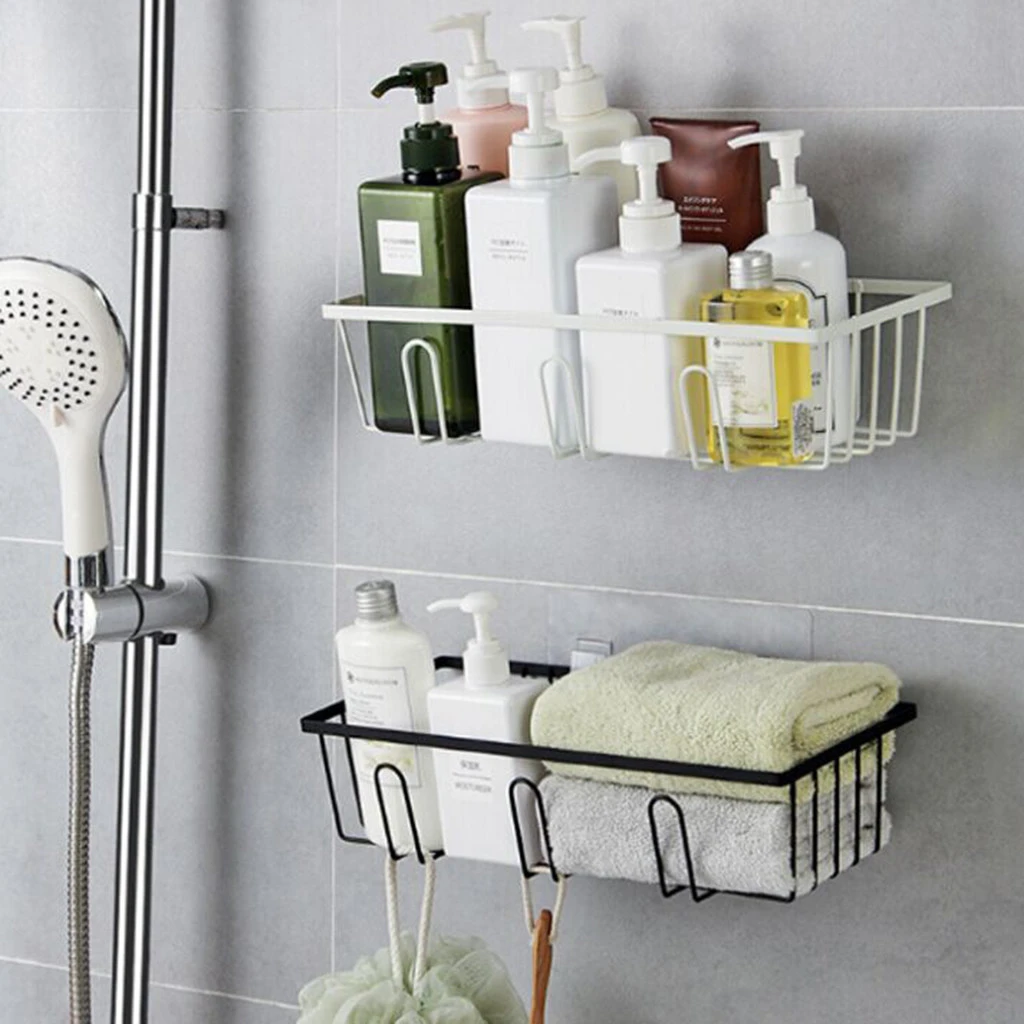 Wall Mounted Bathroom Storage Rack Home Finishing Rack Storage Rack Kitchen Accessories Free Punching Wall Hanging Racks Holders Aliexpress