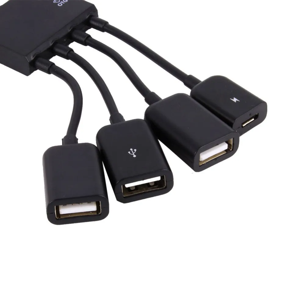 4 порта Micro USB OTG Зарядное устройство концентратор кабель Spliter разъем адаптер для смартфона компьютера планшета ПК