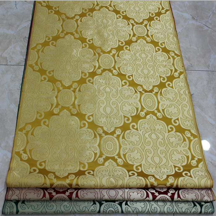 

China wind robe Mongolia Tibetan clothing fabric decoration film jacquard brocade fabric spinning stage antique cloth