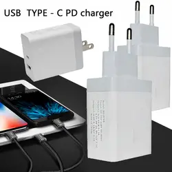 Универсальный Портативный qc3.0 USB Type-C Зарядное устройство Адаптеры питания PD быстро Зарядное устройство EU/US/UK Разъем для смартфонов планшеты