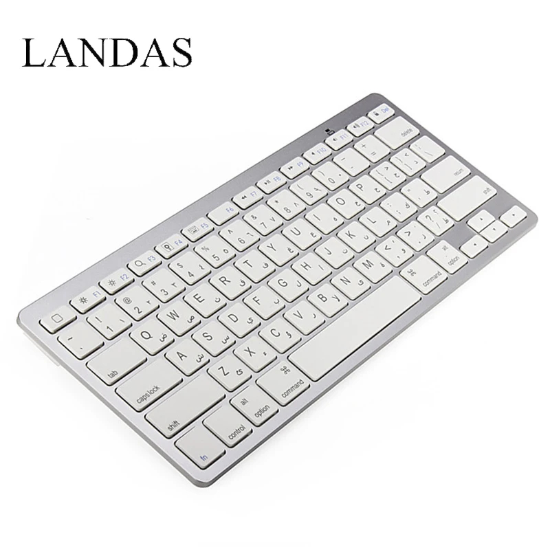 

Landas Arabic Keyboard Bluetooth Wireless German Keyboard Arabic For iPhone For Sumsang SmartPhone Desktop For Windows XP 7 8 10
