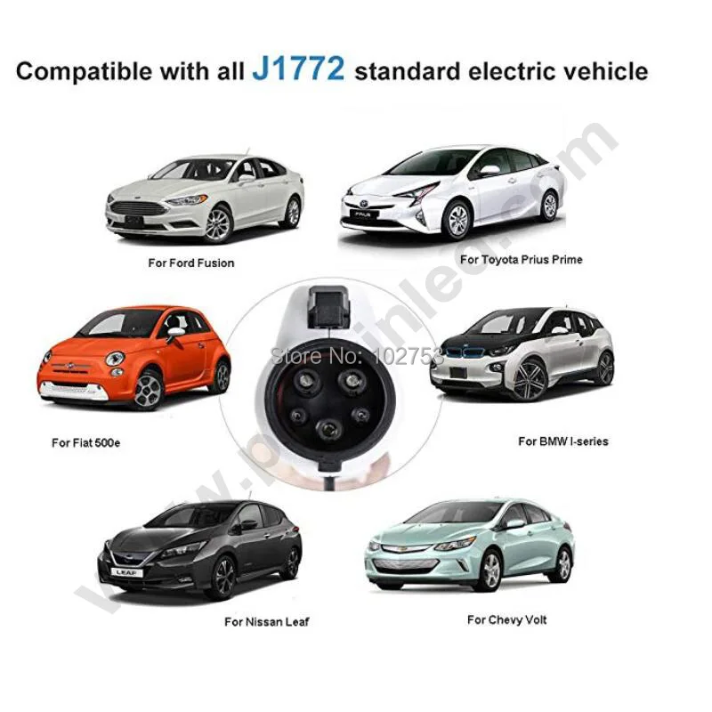 EU 16A SAE J1772 EVSE 7,6 м домашнее зарядное устройство tesla EV, 5 м 10А разъем AU Тип 1 автомобильное зарядное устройство для электромобиля зарядная станция