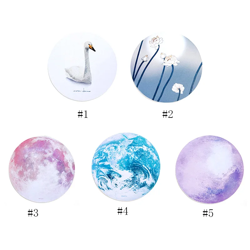 

Round Mouse Pad Anti Slip Planet Mouse Mat for Desktops Computer PC Rubber Gaming Mousepad Mat