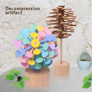 

Creative Wooden Rotary Toys Stress Relief Toy for Children Adults Rotating lollipop Scientific educational toys