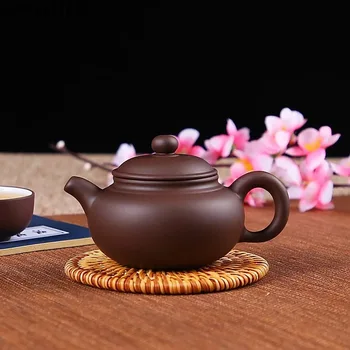 

Genuine purple sand pot pure hand 250cc Zhu Xi Shi Shi pot filter brewing teapot simple Tea set tea set antique teapot