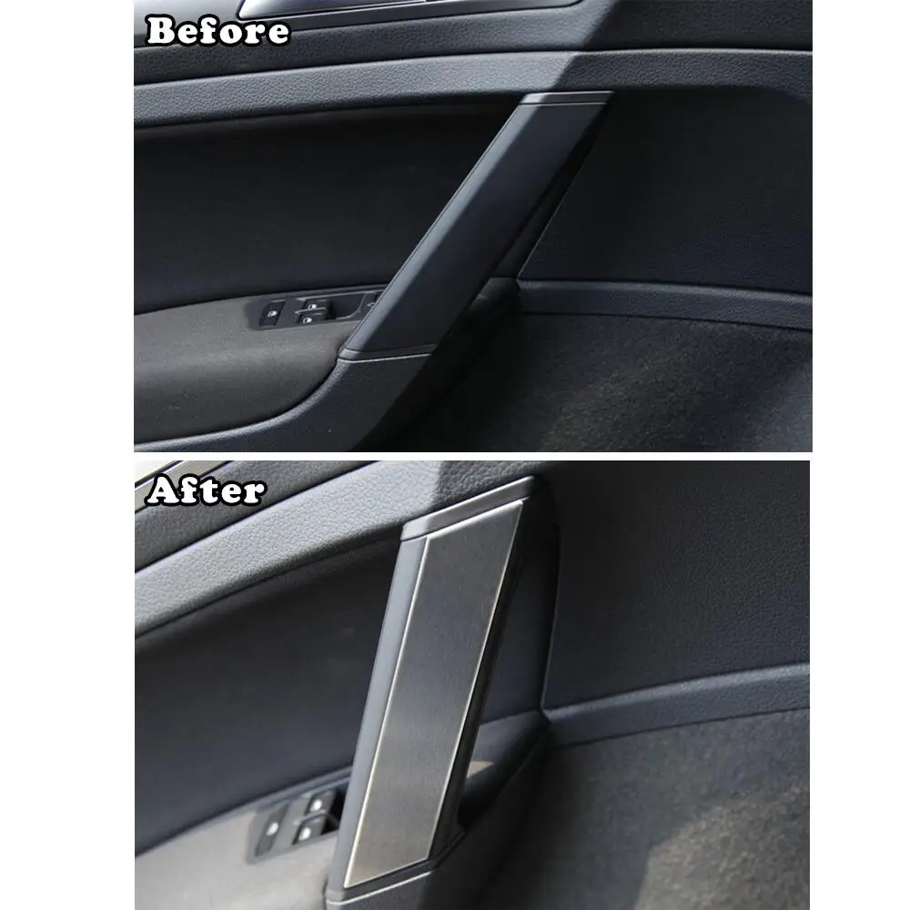 Matt Stainless Steel Car Door Handle Cover Auto Stickers Car Styling Decoration For VOLKSWAGEN VW Golf 7 Golf7 MK7 4pcs per set Matt Stainless Steel Car Door Handle Cover Auto Stickers Car Styling Decoration For VOLKSWAGEN VW Golf 7 Golf7 MK7 4pcs per set