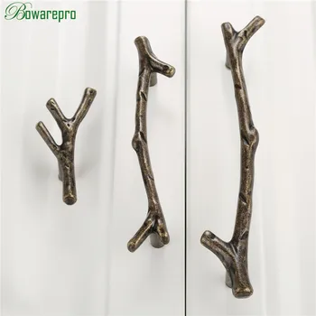 

bowarepro Creative Black Tree Branch Kitchen Cabinet Lockers Closet Drawer Handles Pulls Cupboard Dresser Knob Handles 96/128MM