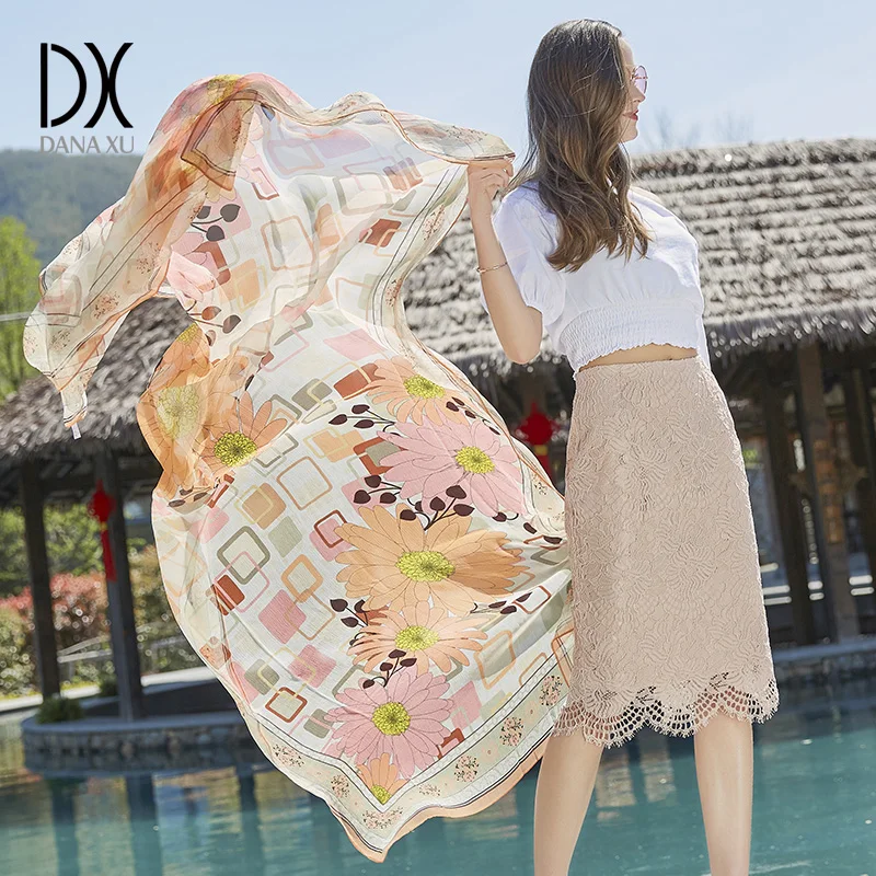  Silk Bandana Top Quality Beach Blankets Soft Cashmere Winter ScarfWarm Square Plaid Shawl Womens Sc