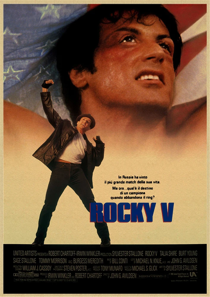 Классический фильм ROCKY Винтаж бумага аниме плакат ROCKY Stallone плакаты домашний Декор стены - Цвет: Светло-желтый