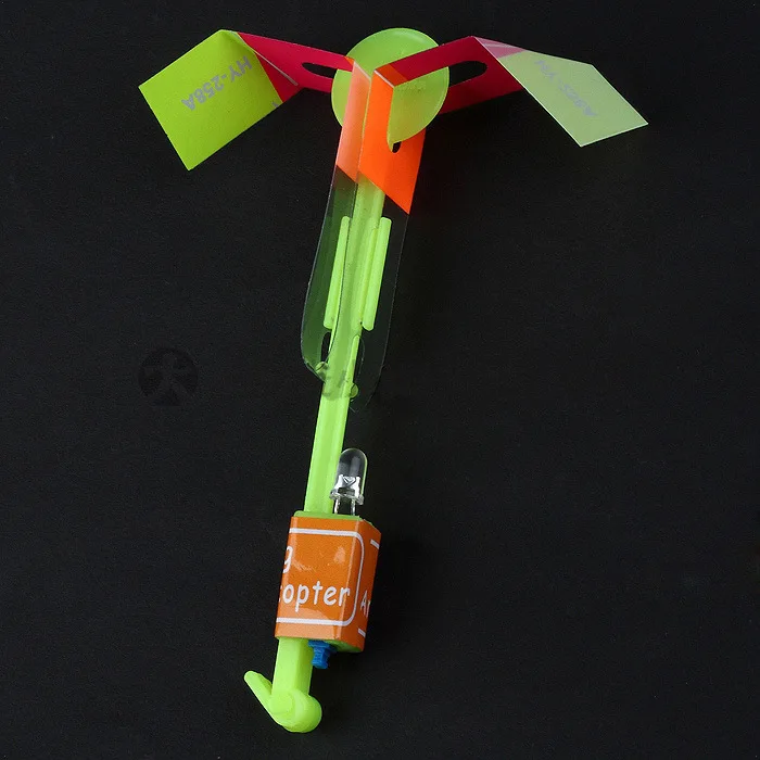

Shining Rocket Flash Copter Arrow Helicopter Neon Led Light Amazing Elastic Powered LED Arrow Helicopter Flying Toy Party Gift