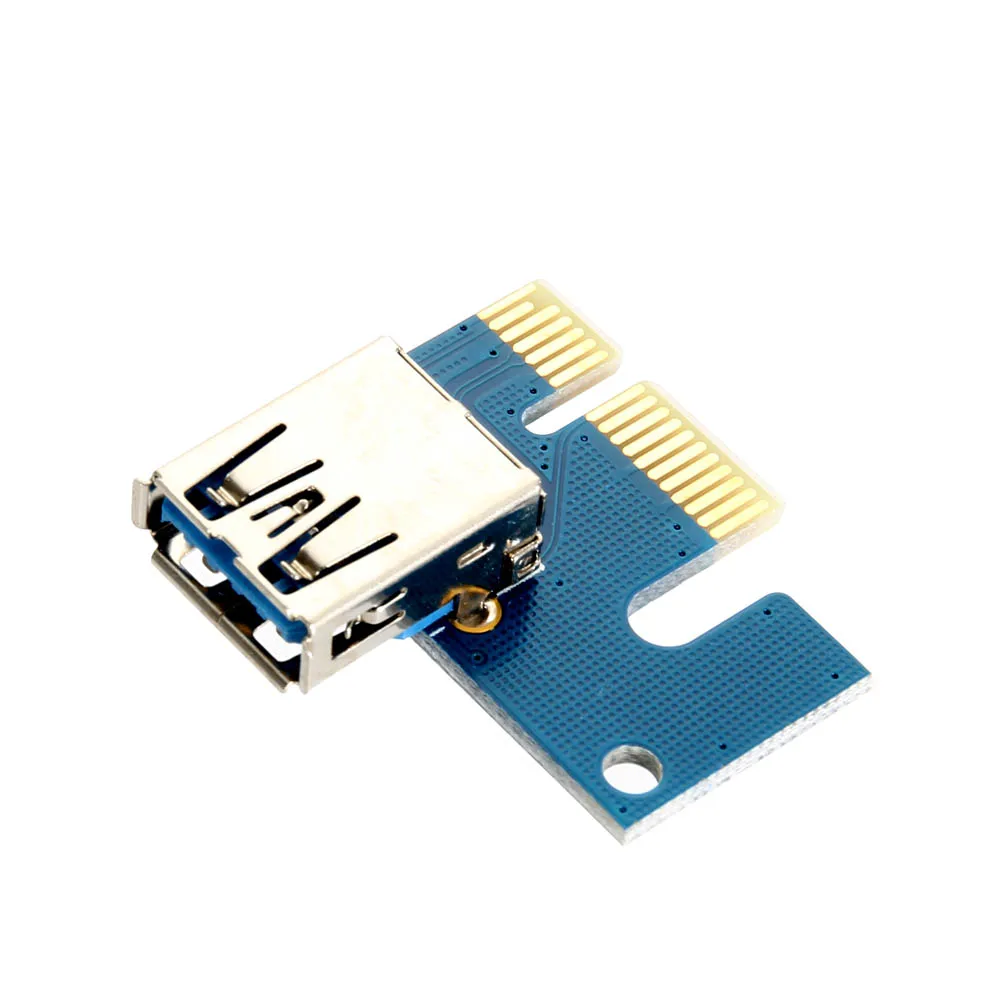 Горячая PCI Express Riser Card E 6Pin 1x к 16x расширитель с USB 3 0 кабель для передачи данных +