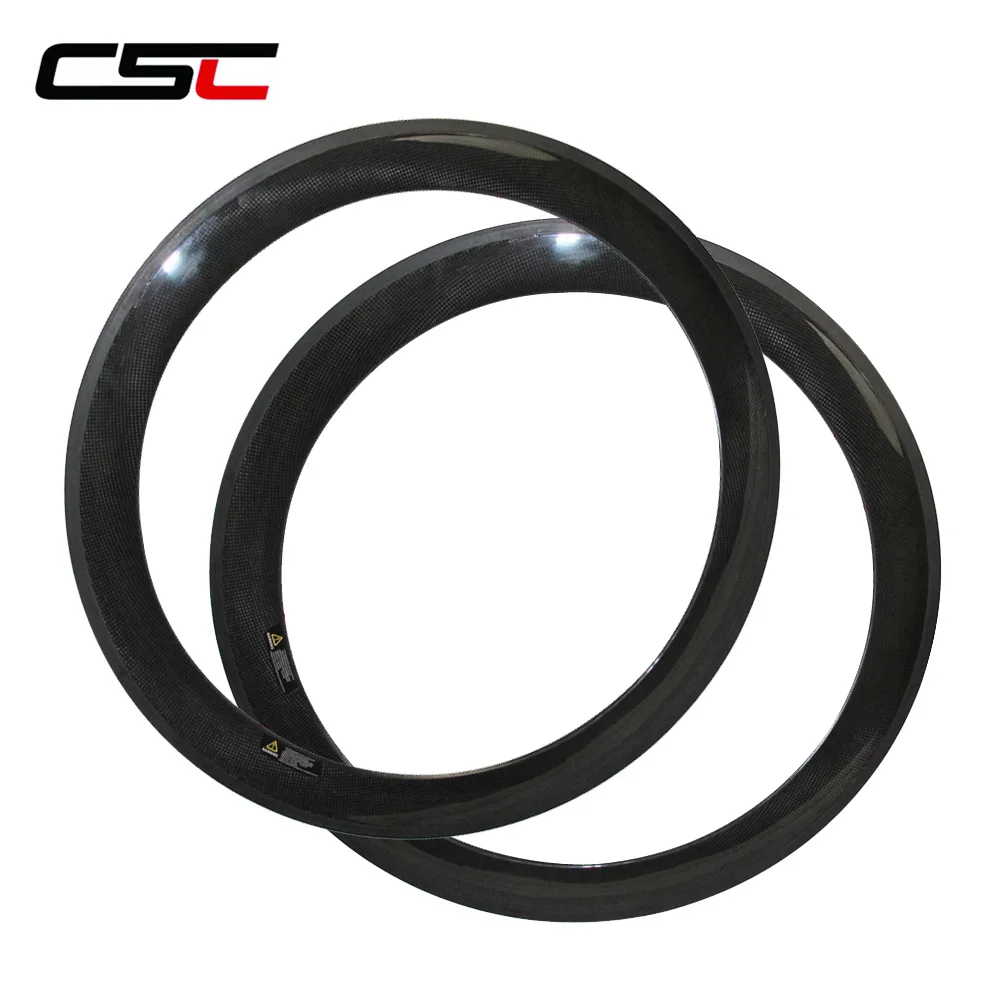 Cheap CSC New Full Carbon 700C road bike wheel rims 60mm clincher 23mm width 1