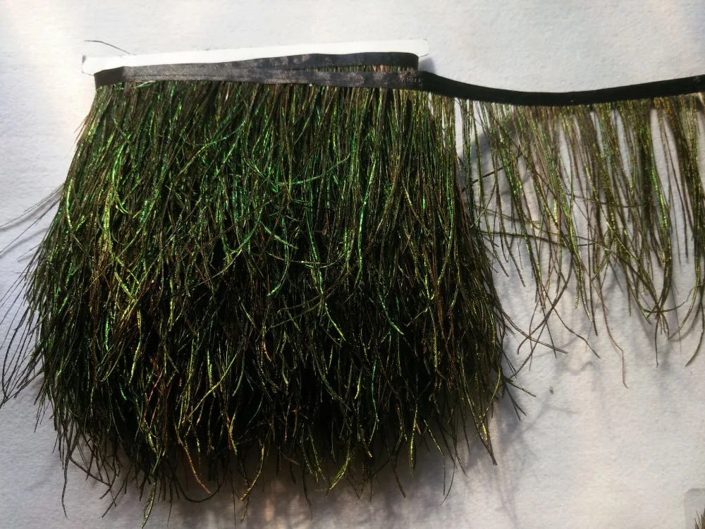 

1 meter beautiful peacock feather trimmed cloth sideband, DIY Sewing clothing and handmade works of art.