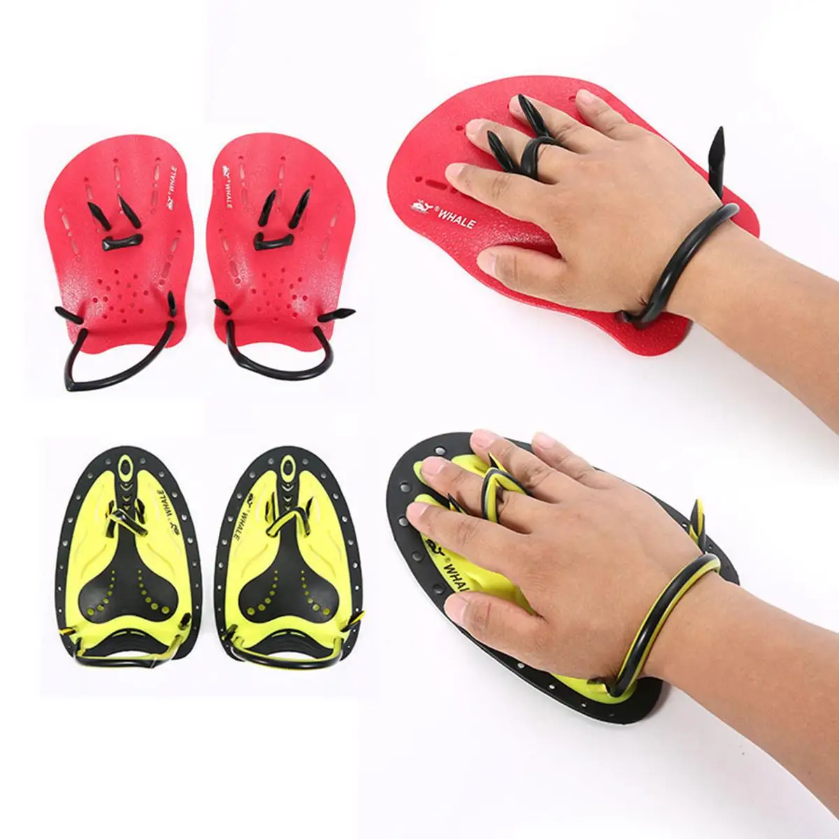 Whale 1 Pair Swimming Paddles Hand Fin Training Diving Paddle Gloves