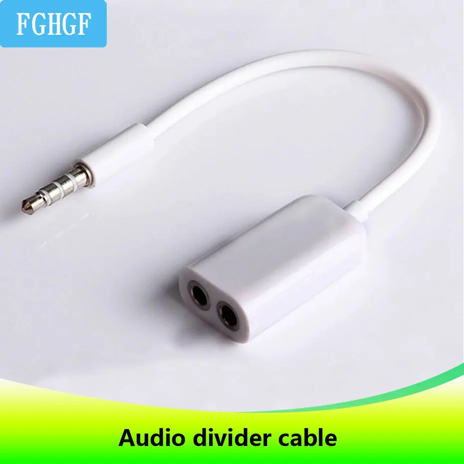 

One input audio turns two audio output cable pair headphone computer cable divider 3.5mm two in one audio adapter cable