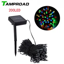 TAMPROAD Солнечный светодиодный свет шнура 200 светодиодный зигзагообразная светодиодная Фея освещение для сада вечерние рождественских каникул Наружное освещение Свадебные украшения