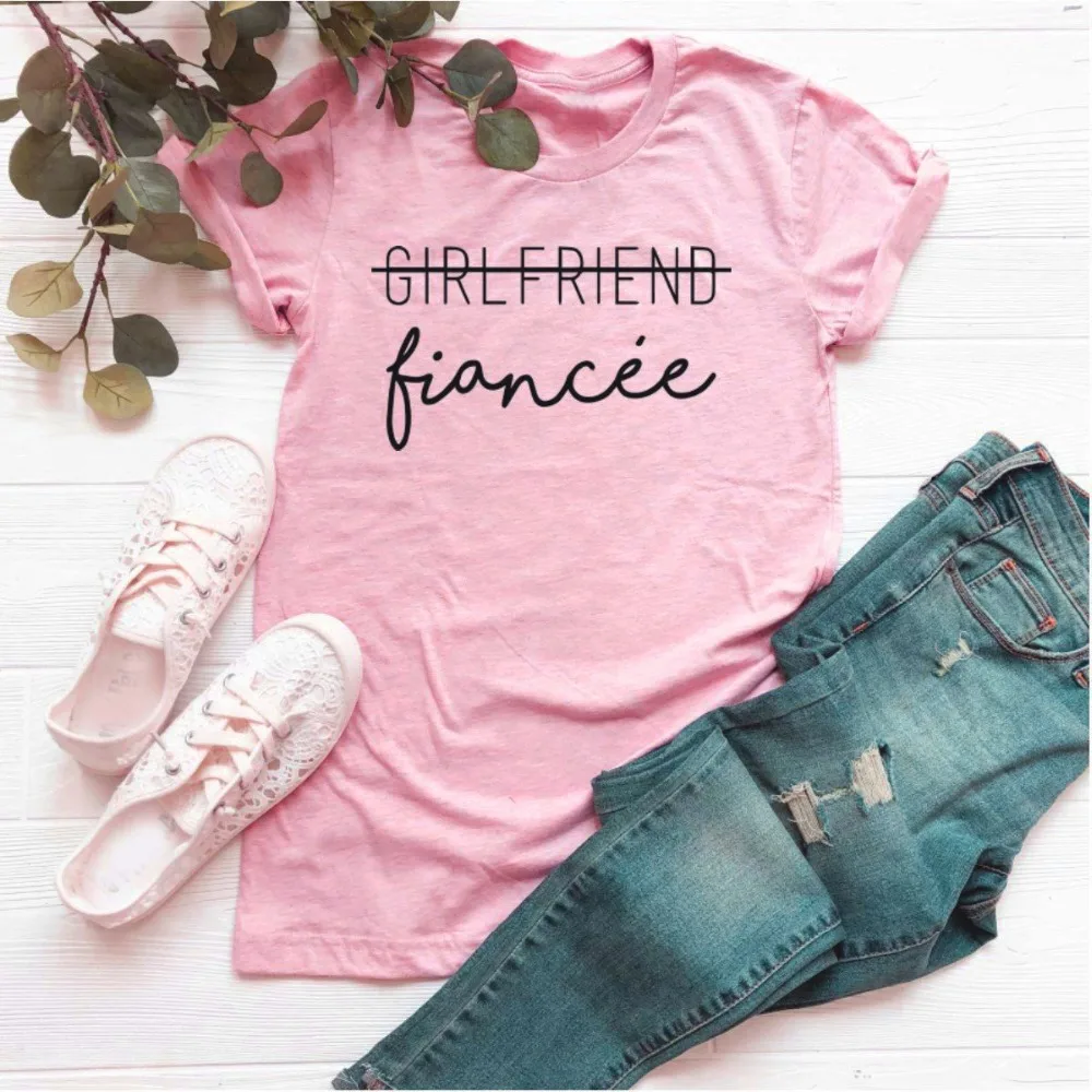 

Girlfriend Fiance Shirt Future Mrs I Said Yes Engagement tshirt Women funny tees tops tarantino womens Aesthetic street style