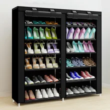 43,3-дюймовый 7-слойная 9-Сетка Нетканые ткани большой обувной стеллаж Органайзер съемный обувной склад для домашней мебели шкаф для обуви