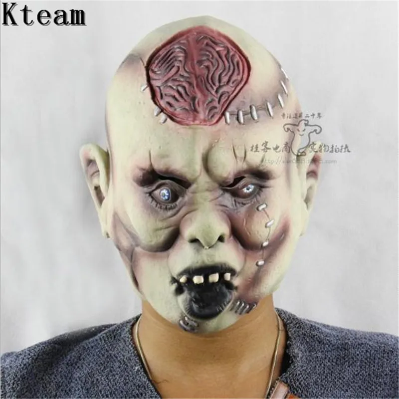 

New Horror Mummy Mask Halloween Latex Scary Zombie Mask Rubber Horror mascaras realista mummified Pinhead Demon Parasite Masks