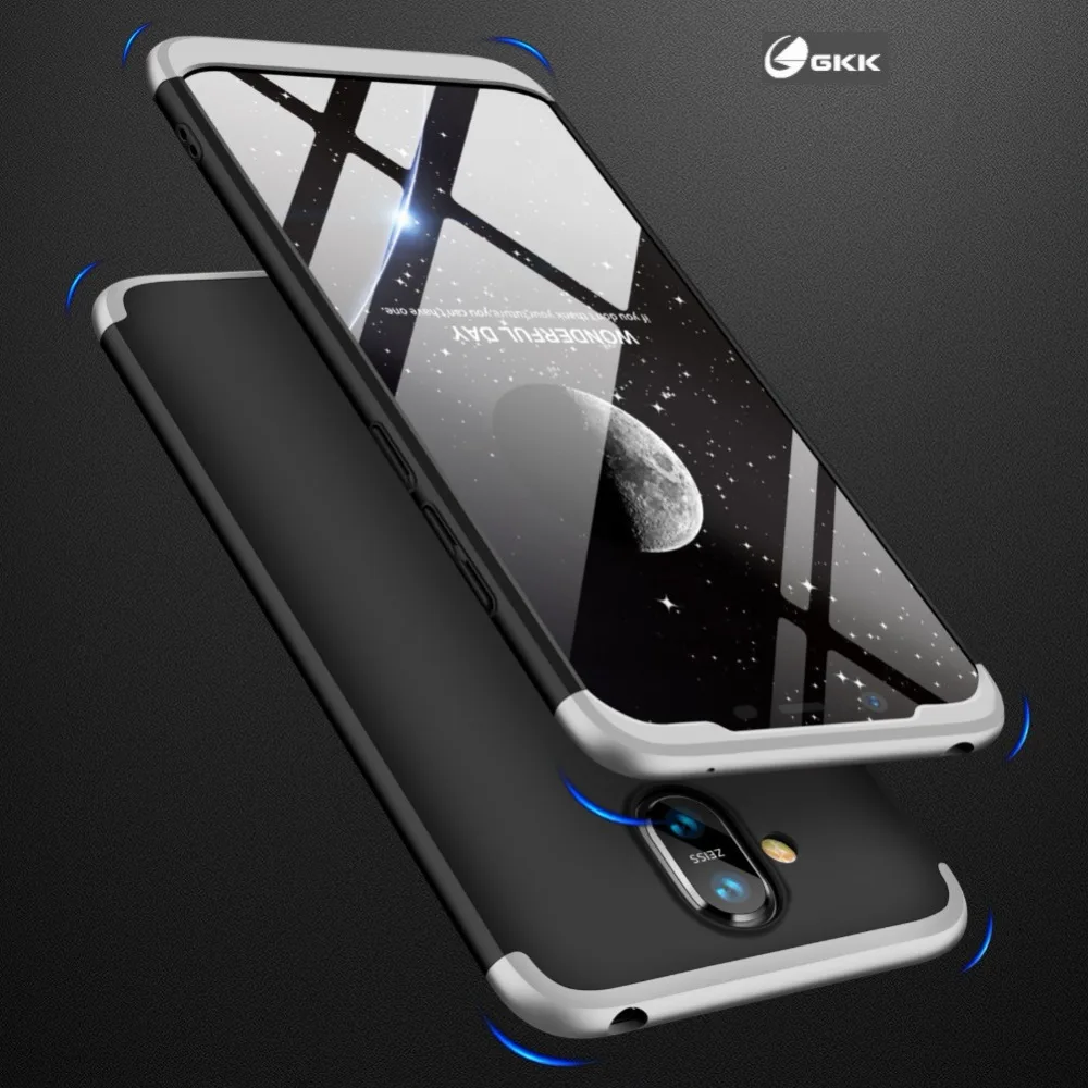 

GKK 360 Full Protection 3 in 1 Hard PC Matte Armor Mobile Phone Back Cover Coque Case For Nokia 8.1 6.1 Plus 2018 X7 X6 7 Plus