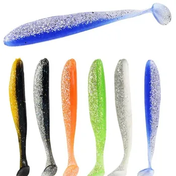 

6pcs/lot 8cm 4g Wobblers Fishing Lures Easy Shiner Jiging Silicone Soft Bait With Salt Smell Double Color Swimbait