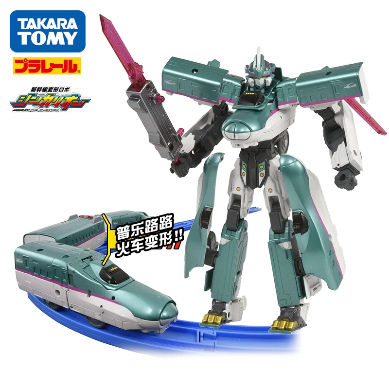 Takara Tomy Plarail Синкансэн Shinkarion E5 Hayabusa робот-трансформер Shinkarion DXS01 игрушечный поезд