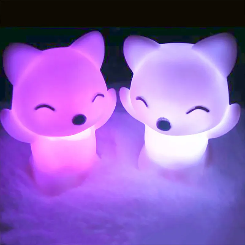 Lovely Fox Shaped LED Night Light 7 Changing Colors LED Night Light